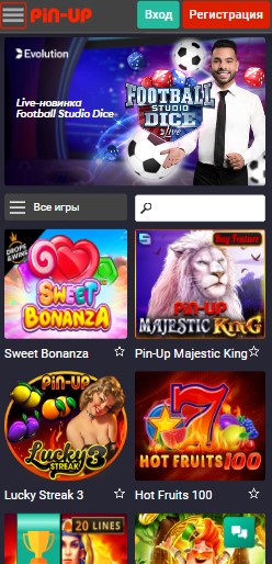 Мобайл Pinup casino